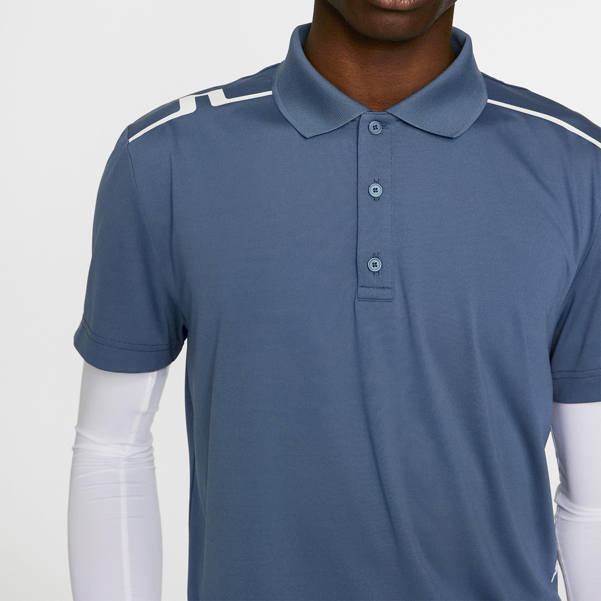 J Lindeberg Lionel Mens Golf Polo Shirt Vintage Indigo